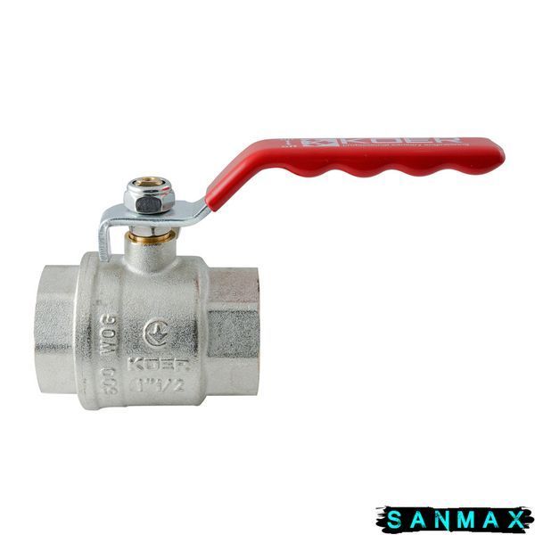 Кран кульовий 1 1/2 РГГ Вода Koer KE.214-40 Червона ручка (KR5748) KR5748 фото