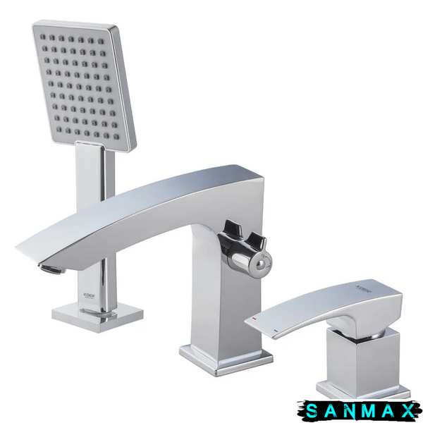 Змішувач для ванни на борт Koer KB-43007-01 на 3 отвори Хром (KR3452) KR3452 фото