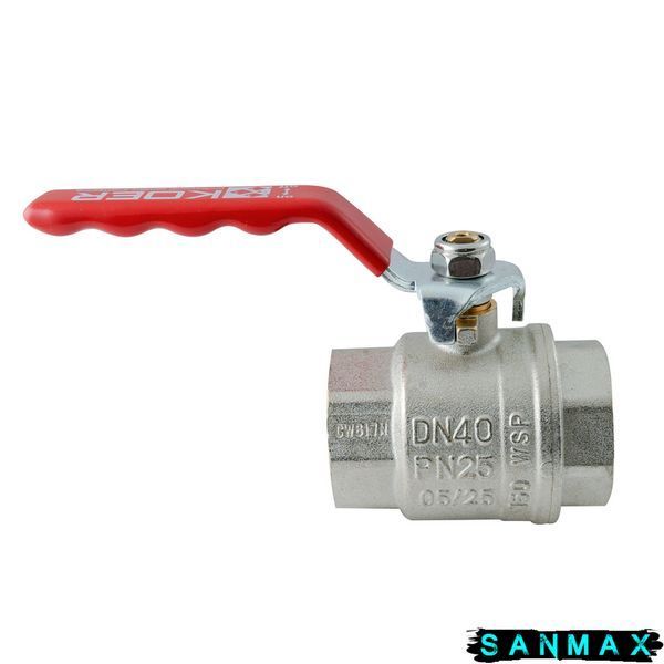 Кран кульовий 1 1/2 РГГ Вода Koer KE.214-40 Червона ручка (KR5748) KR5748 фото