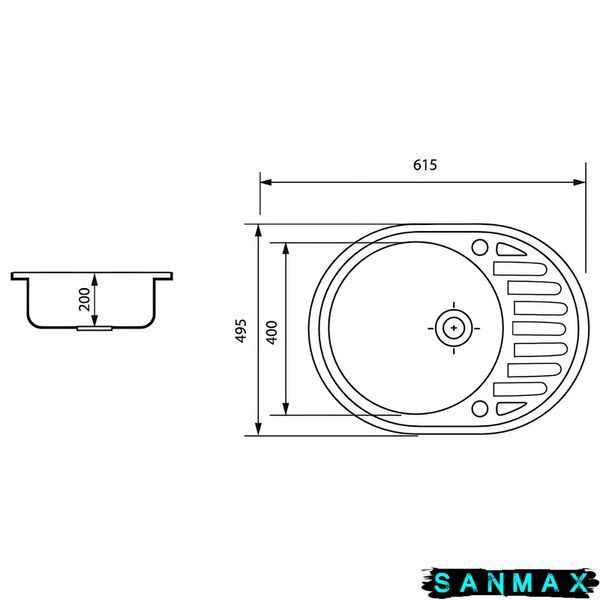 Мийка кухонна Zerix ZS-6250R-12 Коричнева (ZX4552) ZX4552 фото