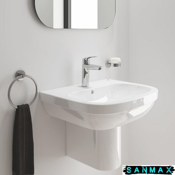 Одноважільний змішувач для умивальника M-Size Grohe Eurosmart New з натискним донним клапаном (23923003) 23923003 фото