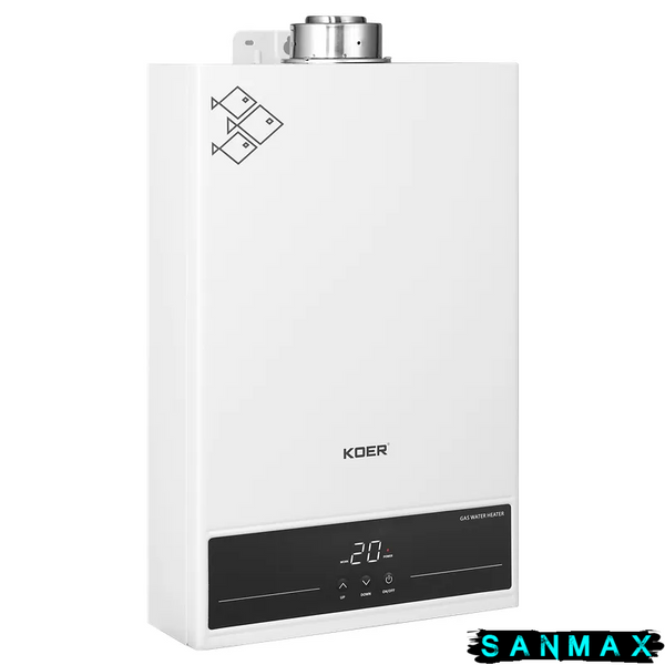 Газова колонка турбована Koer KWH.G0312 Turbo Білий 12 л/хв, Біла (KR5557) KR5557 фото