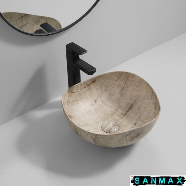 Раковина накладна Mixxus Premium Wave-0103 Marble 380х380х170mm (MP6532) MP6532 фото