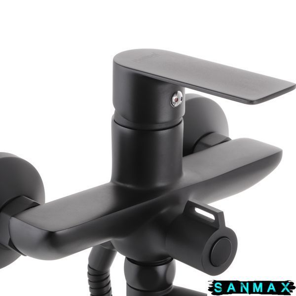 Змішувач для ванни Haiba Alex 006 Euro Чорний (HB3925) HB3925 фото
