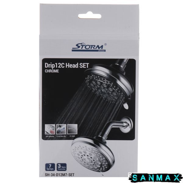 Лійка стельова для душу Storm Sh-34-D12M7-Set Хром (ST0022) ST0022 фото
