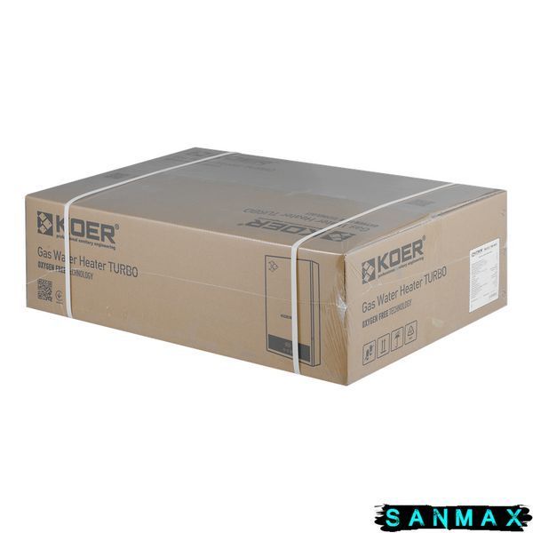 Газова колонка турбована Koer KWH.G0312 Turbo Білий 12 л/хв, Біла (KR5557) KR5557 фото