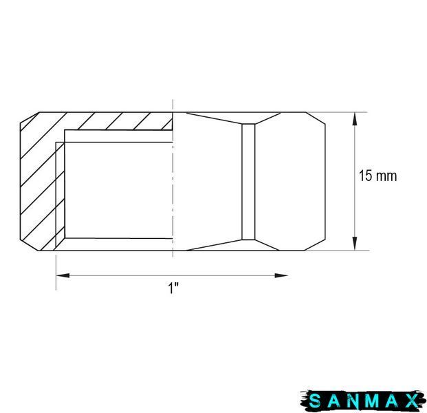 Заглушка латунна 1 внутрішня Koer KF.P10F.WN (KR3100) KR3100 фото