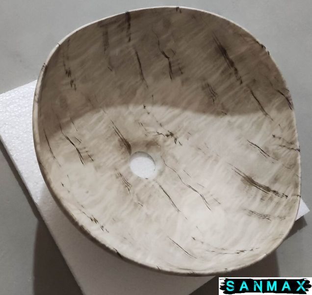 Раковина накладна Mixxus Premium Wave-0103 Marble 380х380х170mm (MP6532) MP6532 фото