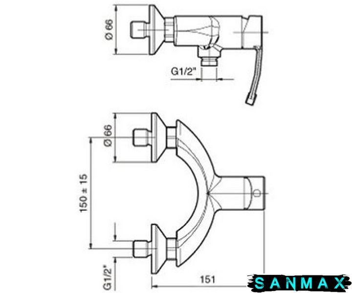 Змішувач Emmevi Planet для душу хр-мат б/акс CS81002 CS81002 фото