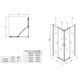 Душова кабіна без піддону Koer SR SC03-90x90x200-TR-02 прозоре скло Easy Clean 6мм SS Color (KR5680) KR5680 фото 2