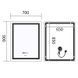 Дзеркало Mixxus Premium Flash MR21-70x90 (Led Touch, Anti-fog, димер, годинник) (MP6618) MP6618 фото 3