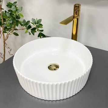 Умивальник (раковина) VBI BRINDISI M WHITE накладний VBI-014102 фото