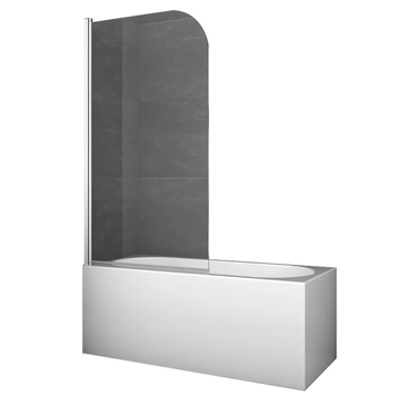 Шторки скляні на ванну Koer SR BS01-80x140-TR-01 прозоре скло 6мм, хром (KR5400) KR5400 фото