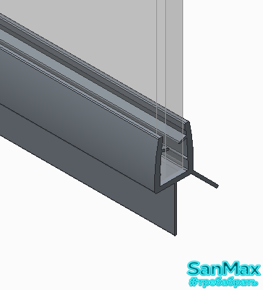 Шторки скляні на ванну Koer SR BS01-80x140-TR-01 прозоре скло 6мм, хром (KR5400) KR5400 фото
