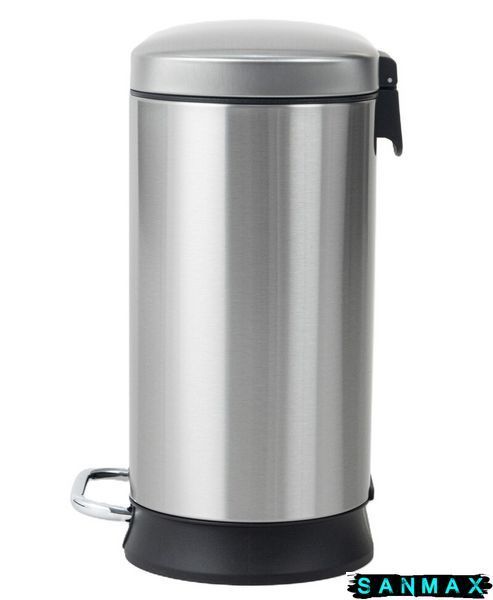 Відро для сміття з плавним закриттям овальне Mixxus Premium Strong-TC0120 SS Color 20л колір наржавійка (MI7081) MI7081 фото