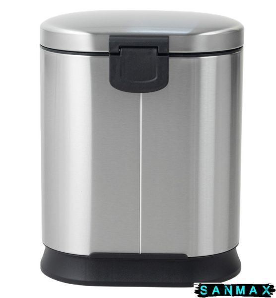 Відро для сміття з плавним закриттям овальне Mixxus Premium Strong-TC0120 SS Color 20л колір наржавійка (MI7081) MI7081 фото