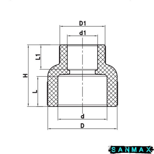 Муфта редукційна ВВ 110x50 PPR Koer K0215.PRO 22 (KP2580) KP2580 фото