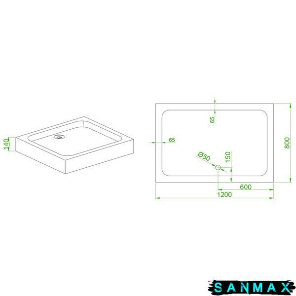 Душова кабіна без піддону Mixxus Hard SC01-120x80x185-TR Хром прозоре скло 5мм (MI8369) MI8369 фото