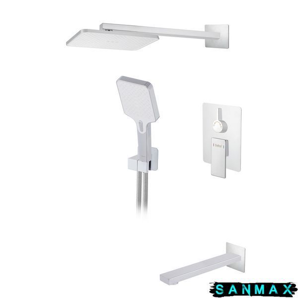 Вбудована душова система Haiba Gaudi 009 Inner Хром (HB9595) HB9595 фото