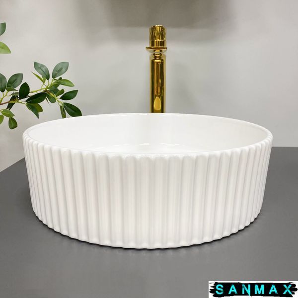 Умивальник (раковина) VBI BRINDISI M WHITE накладний VBI-014102 фото