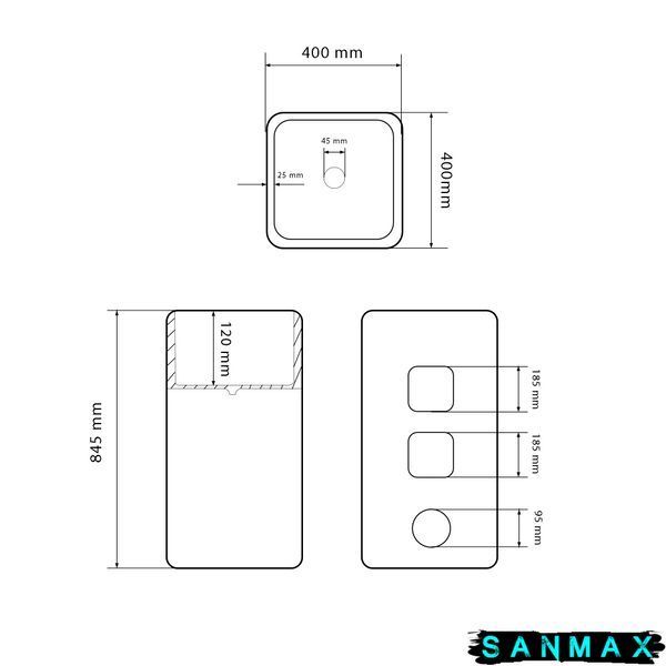 Умивальник підлоговий Vbi Lukka Білий VBI-019002 фото