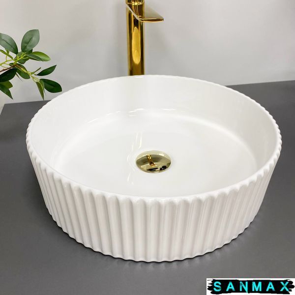 Умивальник (раковина) VBI BRINDISI M WHITE накладний VBI-014102 фото