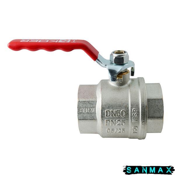 Кран кульовий 2 РГГ Вода Koer KE.214-50 Червона ручка (KR5749) KR5749 фото