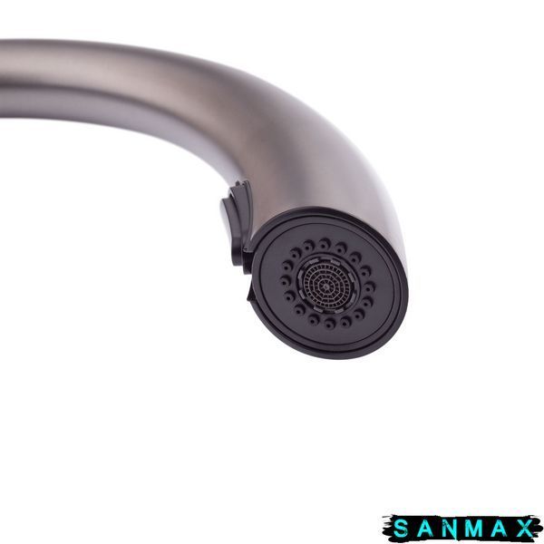 Змішувач для кухні з висувною лійкою Mixxus Premium Warta 014 Графіт (MI6957) MI6957 фото
