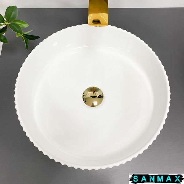 Умивальник (раковина) VBI BRINDISI M WHITE накладний VBI-014102 фото