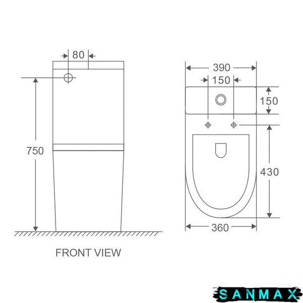 Унітаз-компакт Mixxus Premium Bevel-0401-T1 625x390x845mm, система змиву Tornado 1.0 (MP6473) MP6473 фото