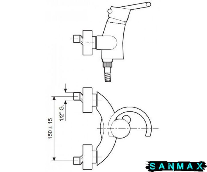 Змішувач Emmevi Twist для душу хр б/акс CR6602 CR6602 фото