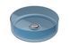 Умивальник на стільницю Besco Enya Blue Wave 36х36 клік-клак хром #UME-36-BWC фото 1