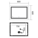 Дзеркало Mixxus Premium Quadro MR20-80x60-Reverse (Led Touch, Anti-fog, димер) (MP6619) MP6619 фото 3