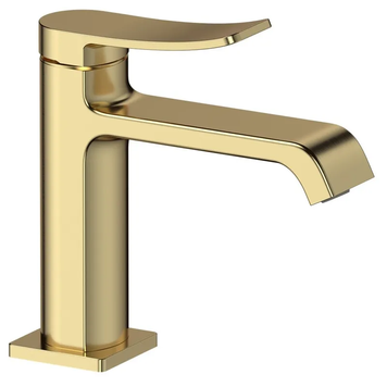 Змішувач для умивальника на гайці Mixxus Premium Dali 001 Brushed Gold Золото (MI6762) MI6762 фото