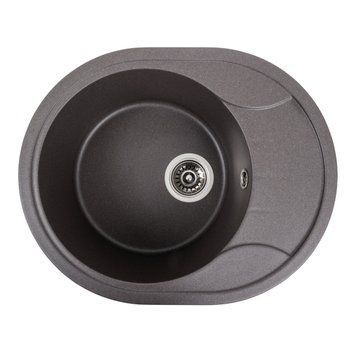 Гранітна мийка для кухні Platinum 5847 ONYX матовий Гренадін SP000039618 фото