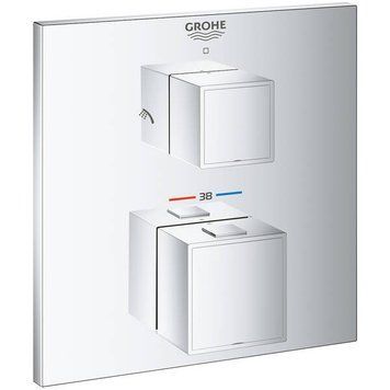 Вбудована душова система термостатична Grohe Grohtherm Cube 2 режими Хром (24154000) 2154000 фото