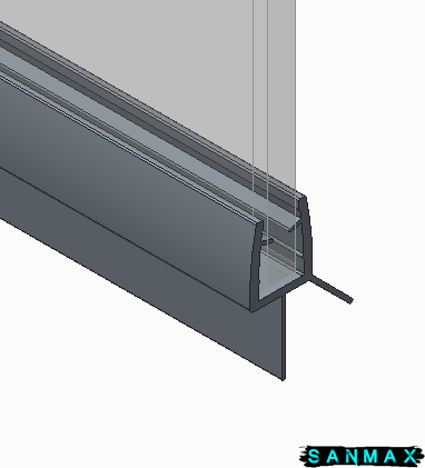 Шторки скляні на ванну Koer SR BS02-80x140-TR-01 прозоре скло 6мм, хром (KR5401) KR5401 фото