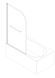 Шторки скляні на ванну Koer SR BS02-80x140-TR-01 прозоре скло 6мм, хром (KR5401) KR5401 фото 3