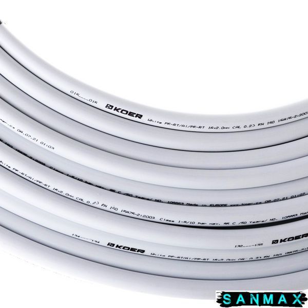 Труба металопластикова Koer Pert/Al/Pert 16*2,0 (Білий) Коробка (200 м) (KR3091) KR3091 фото