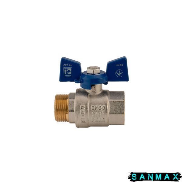 Кран кульовий 3/4 БГШ Вода Koer KR.218.B Cиній метелик (KR2723) KR2723 фото