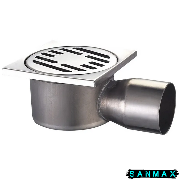 Душовий трап Champion Drain-02-100x100мм-90 із нержавіючої сталі, кутовий відвід (CH6144) CH6144 фото