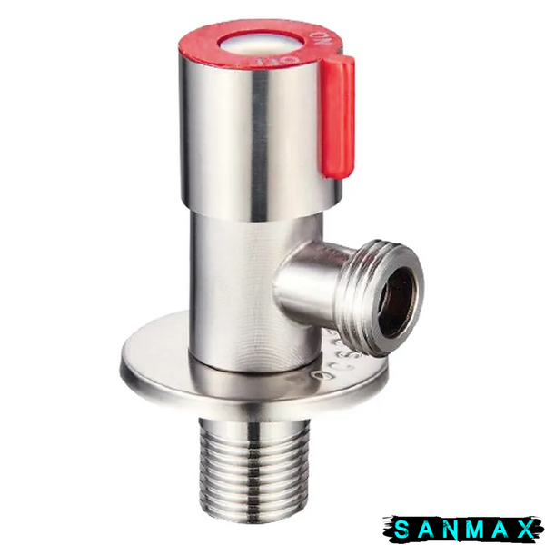 Кран приладовий Champion VAL-02 1/2x1/2 Нерж червоний (CH6194) CH6194 фото