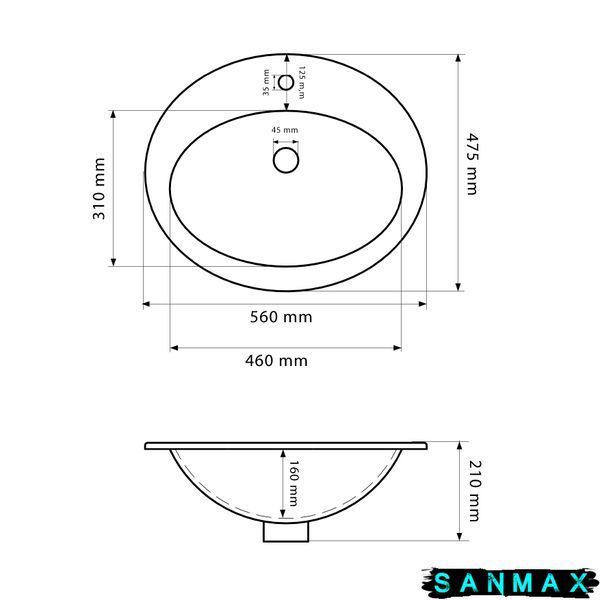 Умивальник врізний Vbi Salerno Білий VBI-018000 фото