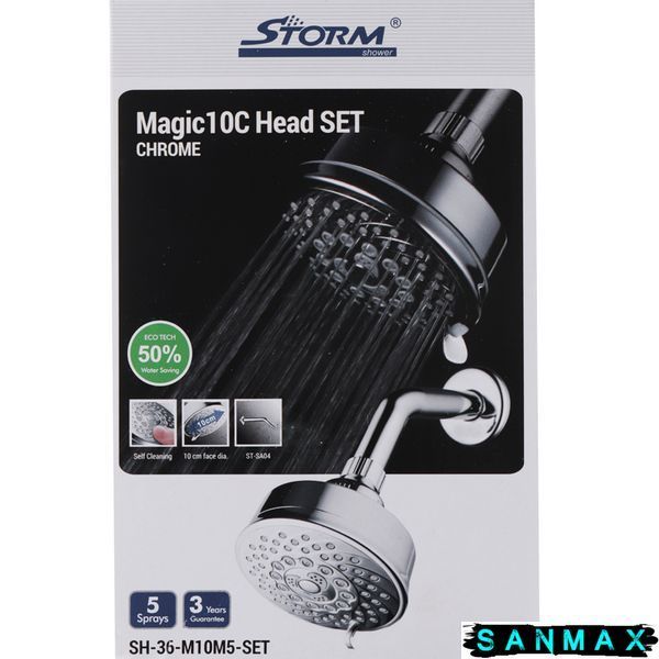 Лійка стельова для душу Storm Sh-36-M10M5-Set Хром (ST0024) ST0024 фото
