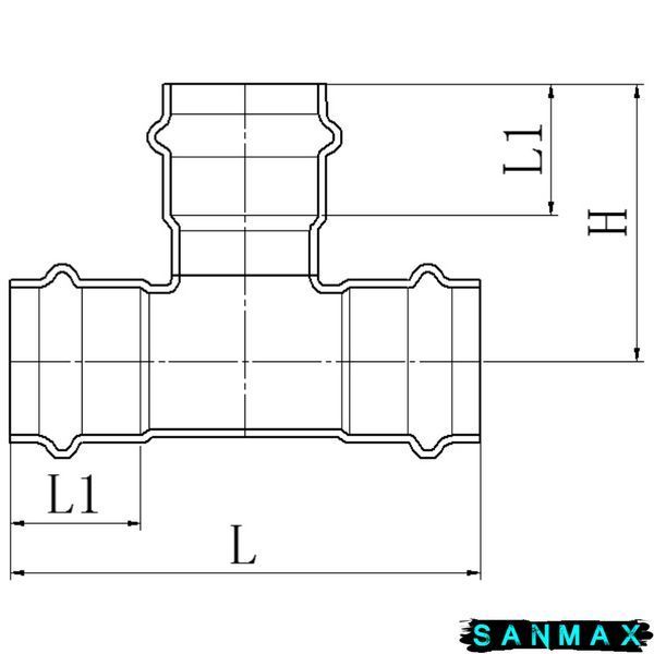 Koer KQ.T28 Трійник трирозтрубний Prerss-Inox AISI 304 28x28x28 (80 шт/ящ, 10 шт/пакет) KR6356 фото