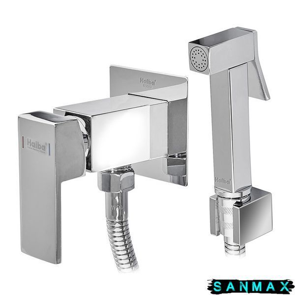 Змішувач для гігієнічного душу Haiba Kubus 002 Хром (HB3950) HB3950 фото