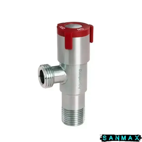 Кран приладовий Aquastrong V2 Red M1/2 х M1/2 Нерж червоний (V200) V200 фото