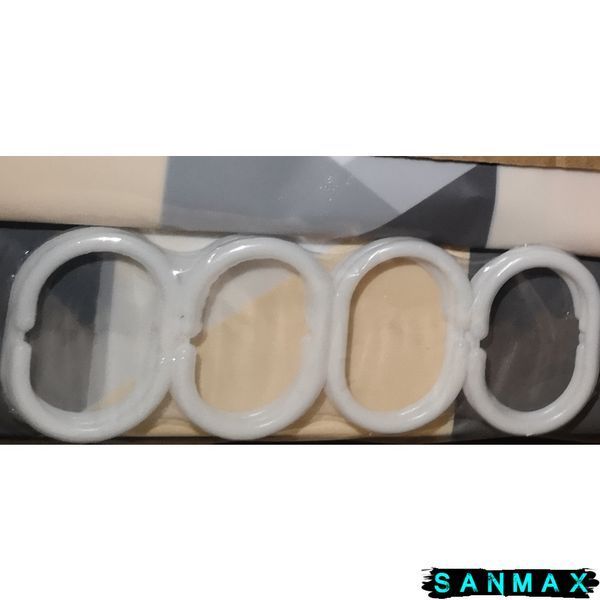 Шторка для ванної Zerix SCP-007-180x200 з PEVA (поліетиленвінілацетату) (Візерунок "Ромби") (ZX6080) ZX6080 фото