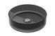 Умивальник на стільницю Besco Enya Carbon Grey 36х36 клік-клак хром #UME-36-CGC фото 1