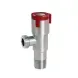 Кран приладовий Aquastrong V2 Red M1/2 х M1/2 Нерж червоний (V200) V200 фото 2